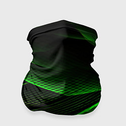 Бандана-труба Зеленые абстрактные полосы, цвет: 3D-принт