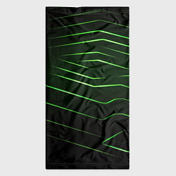 Бандана-труба Green abstract dark background, цвет: 3D-принт — фото 2