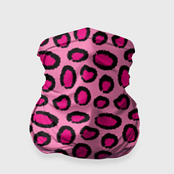 Бандана-труба Розовый леопард и блестки принт, цвет: 3D-принт