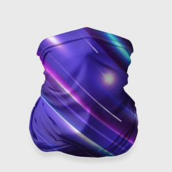 Бандана-труба Неоновый звездопад - полосы, цвет: 3D-принт