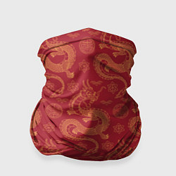 Бандана-труба Dragon red pattern, цвет: 3D-принт