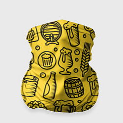 Бандана-труба Пиво и аксессуары - жёлтый, цвет: 3D-принт