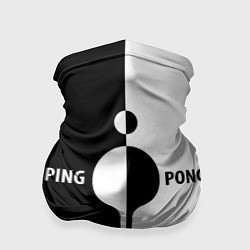 Бандана Ping-Pong черно-белое