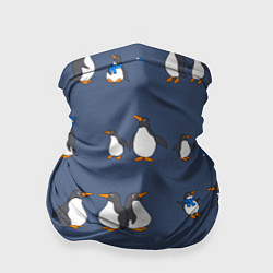 Бандана-труба Забавное семейство пингвинов, цвет: 3D-принт