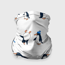 Бандана-труба Семейство пингвинов на прогулке, цвет: 3D-принт