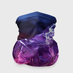 Бандана-труба Стеклянный камень с фиолетовой подсветкой, цвет: 3D-принт
