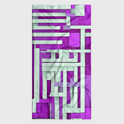 Бандана-труба Полосы на фиолетовом фоне, цвет: 3D-принт — фото 2