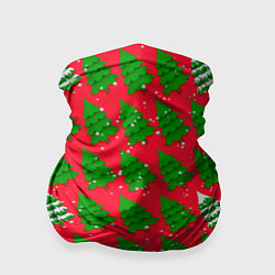 Бандана-труба Рождественские ёлки, цвет: 3D-принт