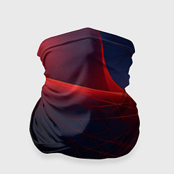 Бандана-труба Темная красная и синяя абстракция, цвет: 3D-принт