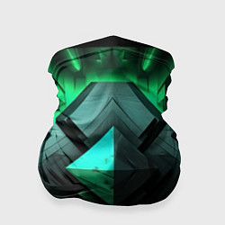 Бандана-труба Абстрактное ощущение зелени, цвет: 3D-принт