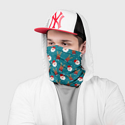 Бандана-труба Дед Мороз и олени, цвет: 3D-принт — фото 2