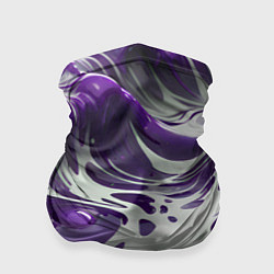 Бандана-труба Бело-фиолетовая краска, цвет: 3D-принт