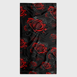 Бандана-труба Красные розы цветы, цвет: 3D-принт — фото 2