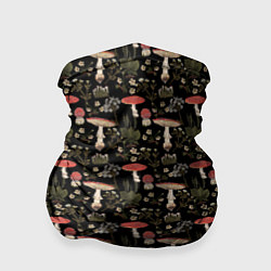 Бандана-труба Goblincore - мухоморы, цвет: 3D-принт