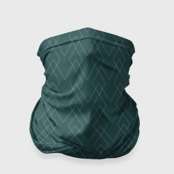 Бандана-труба Зелёный геометричные линии, цвет: 3D-принт
