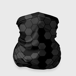 Бандана-труба Камуфляж гексагон черный, цвет: 3D-принт