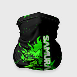 Бандана-труба Samurai green fire toxic, цвет: 3D-принт