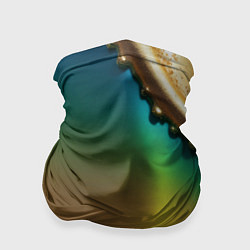 Бандана-труба Радужный градиент с накидкой, цвет: 3D-принт