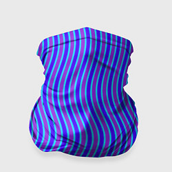 Бандана-труба Неоновые волнистые полосы, цвет: 3D-принт