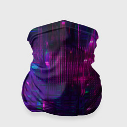 Бандана-труба Неоновые огни квадратов, цвет: 3D-принт