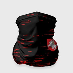 Бандана-труба Герб Белоруссии краски красные, цвет: 3D-принт