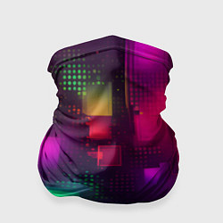 Бандана-труба Разноцветные квадраты и точки, цвет: 3D-принт