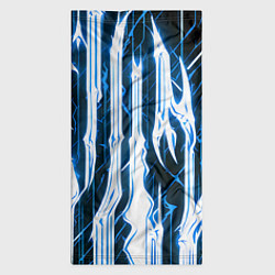 Бандана-труба Синие неоновые полосы на чёрном фоне, цвет: 3D-принт — фото 2