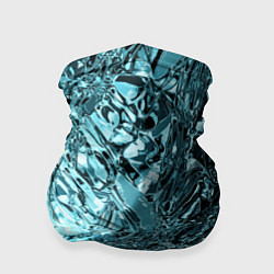 Бандана-труба Эффект жидкого стекла бирюзовый, цвет: 3D-принт