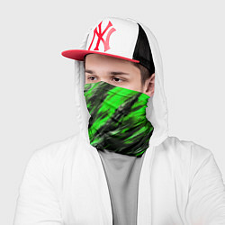 Бандана-труба Чёрная и зелёная буря, цвет: 3D-принт — фото 2