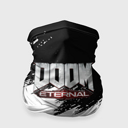 Бандана-труба Doom eternal белые краски, цвет: 3D-принт