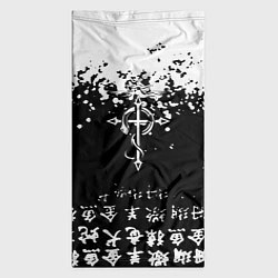 Бандана-труба Fullmetal Alchemist текстура иероглифы, цвет: 3D-принт — фото 2