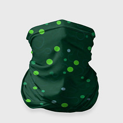 Бандана-труба Прикольный горошек зелёный, цвет: 3D-принт