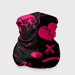 Бандана-труба Lil peep pink steel rap, цвет: 3D-принт