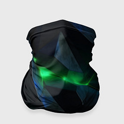 Бандана-труба Объемная геометрическая зеленая неоновая абстракци, цвет: 3D-принт