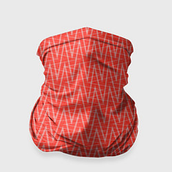 Бандана-труба Светлый красный треугольные полосы, цвет: 3D-принт