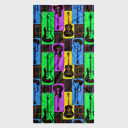 Бандана-труба Красочные гитары, цвет: 3D-принт — фото 2