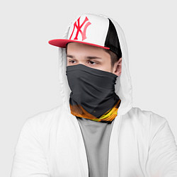 Бандана-труба Разлом черных плит и оранжевая лава, цвет: 3D-принт — фото 2