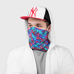Бандана-труба Красно-голубая абстракция, цвет: 3D-принт — фото 2