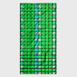 Бандана-труба Зелёные плитки и чёрная обводка, цвет: 3D-принт — фото 2