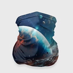 Бандана-труба Космос фантастическая планета, цвет: 3D-принт