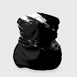 Бандана-труба Borussia краски чёрно белый, цвет: 3D-принт