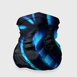 Бандана-труба Неоновая яркая геометрическая абстракция со светом, цвет: 3D-принт