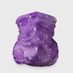 Бандана-труба Фиолетовая пена, цвет: 3D-принт