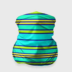 Бандана-труба Горизонтальные неоновые линии, цвет: 3D-принт