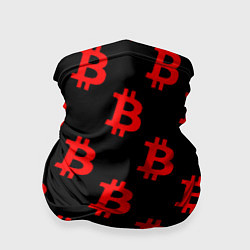 Бандана Bitcoin red logo money