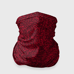 Бандана-труба Текстурированный красно-чёрный, цвет: 3D-принт