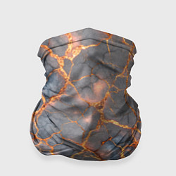 Бандана-труба Текстура треснувшего темно-серого мрамора, цвет: 3D-принт