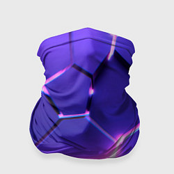 Бандана-труба Фиолетовые плиты с розовым свечением, цвет: 3D-принт