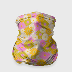 Бандана-труба Разноцветный цветочный паттерн, цвет: 3D-принт