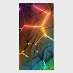 Бандана-труба Радужные неоновые плиты в разломе, цвет: 3D-принт — фото 2
